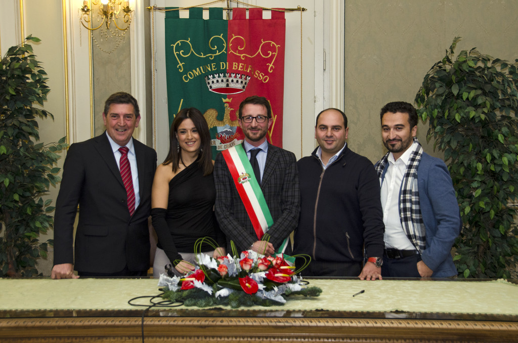 Da-sinistra Sebastiano Sinitò, Bianca Prezzavento, il sindaco Carlo-Caputo, Giuseppe Zitelli e Tony Di Mauro.