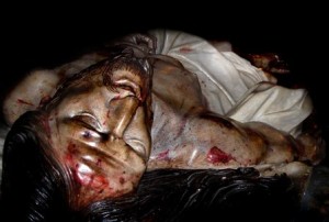 procida, 30 03 09, cristo morto (congrega dei turchini)
