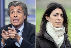 Alfio Marchini e Virginia Raggi