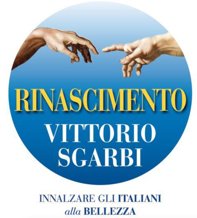 Vittorio Sgarbi presenta nuovo partito dedicato al Rinascimento : presentato logo