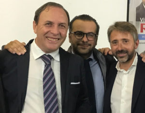 Il sindaco di Paternò Nino naso, il vicesindaco Ignazio mannino e il candidato alle Regionali siciliane Vito Rau.