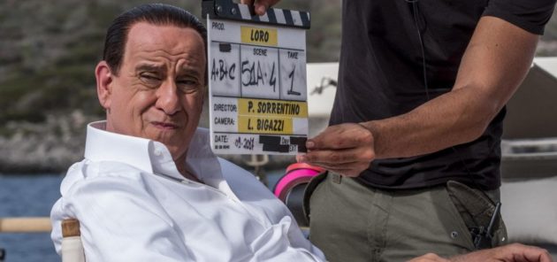Toni Servillo durante le riprese del film su Silvio Berlusconi dal titolo "Loro".