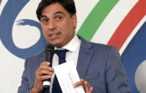 Salvo Pogliese, candidato sindaco di Catania per il Centrodestra ed europarlamentare di Forza Italia.