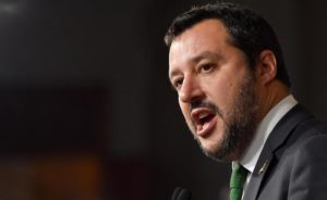 The Lega party's leader Matteo Salvini press conference