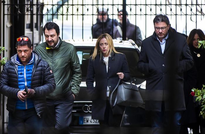 ++ Centrodestra:Meloni e Salvini da Cav a P.Grazioli ++
