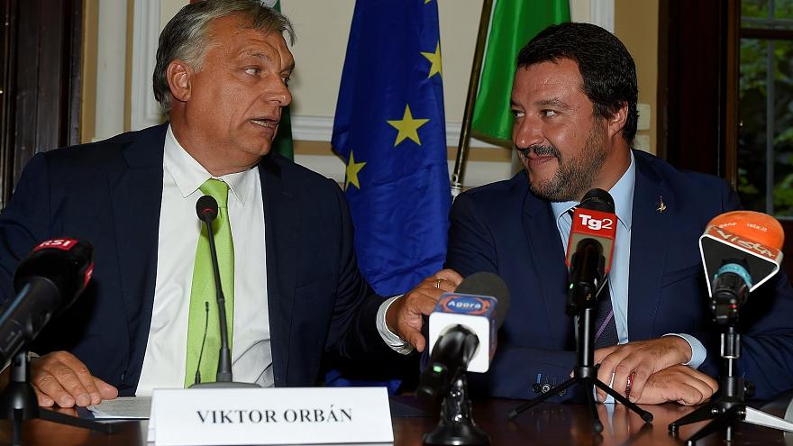 Victor Orban con Matteo Salvini