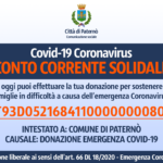 Paternò, il Comune apre conto corrente solidale per Coronavirus
