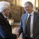 Oggi il presidente Sergio Mattarella ha incontrato Bill Gates al Quirinale